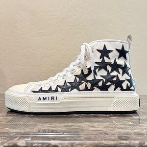 Amiri Stars Court Hi Star Patch High Top Sneakers